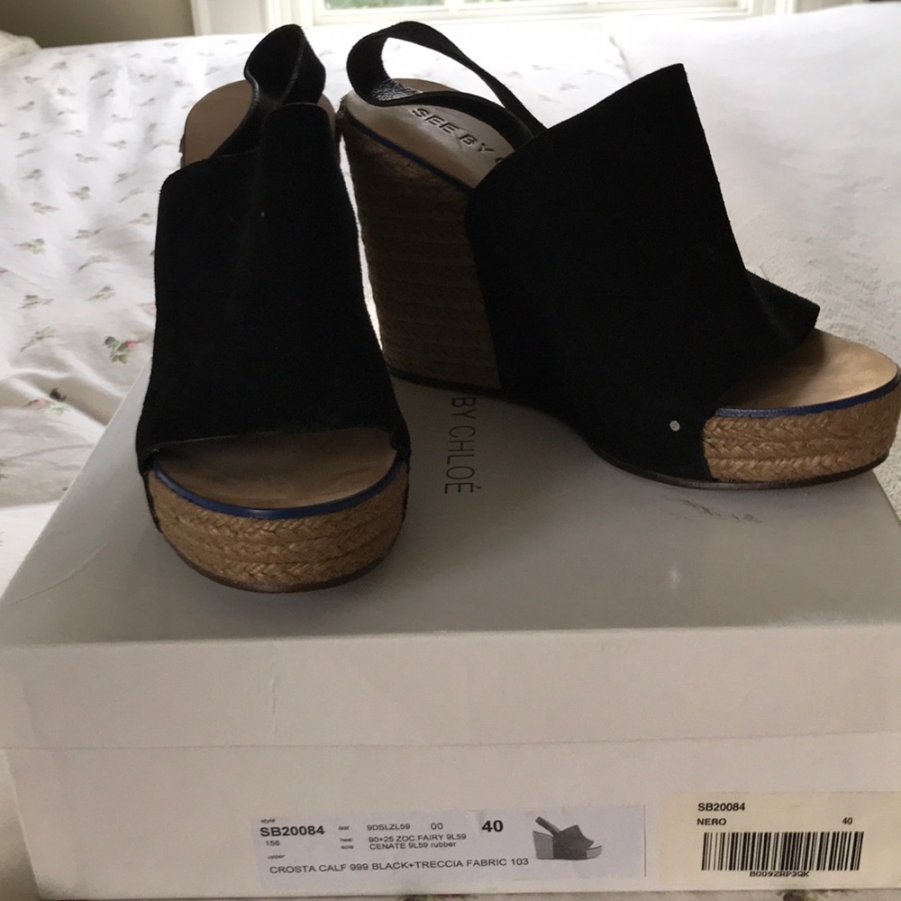 SEE BY CHLOE Platform Espadrille Sandals Size 40